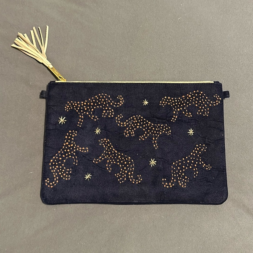 Sseko Velvet Cheetah Clutch